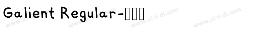 Galient Regular字体转换